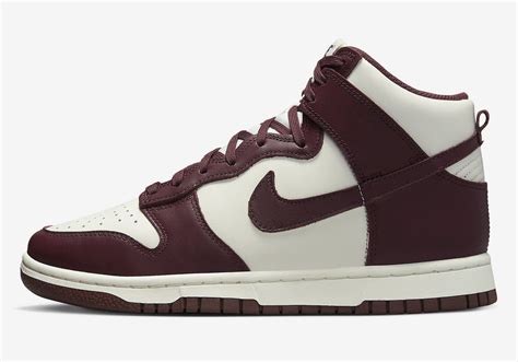 burgundy Nike high tops